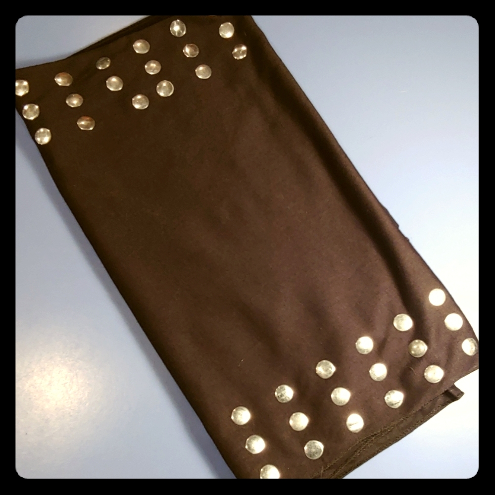 Silver bedazzled, Black infinity scarf